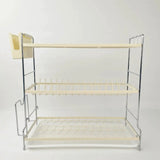 3-Tier Dish Rack with Drip Tray & Side Hooks Kitchen & Dining Dish Racks