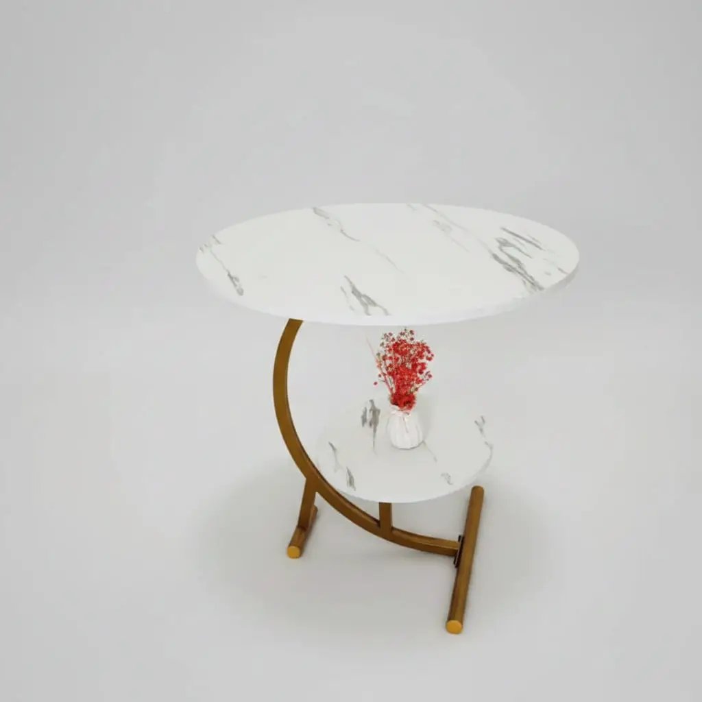 Marble Textured Side Stool Furniture Uncategorized