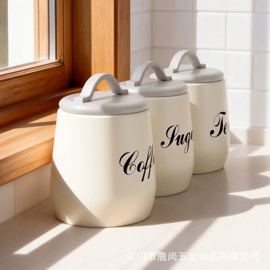 3-Piece Nordic Kitchen Storage Jar Set