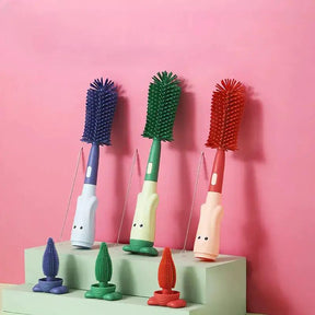 Silicone Baby Bottle & Pacifier Cleaning Brush Set Baby & Kids Cleaning Brushes & Wipes