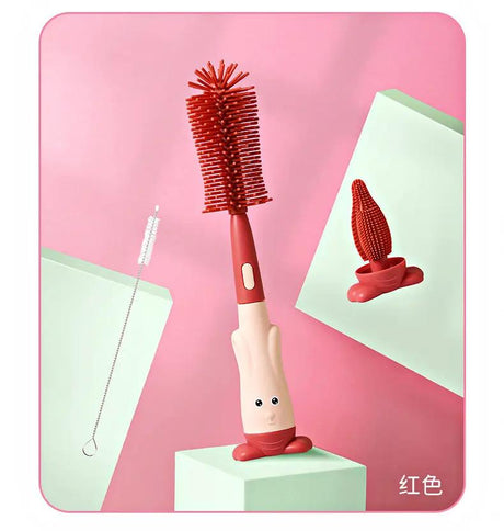 Silicone Baby Bottle & Pacifier Cleaning Brush Set Baby & Kids Cleaning Brushes & Wipes