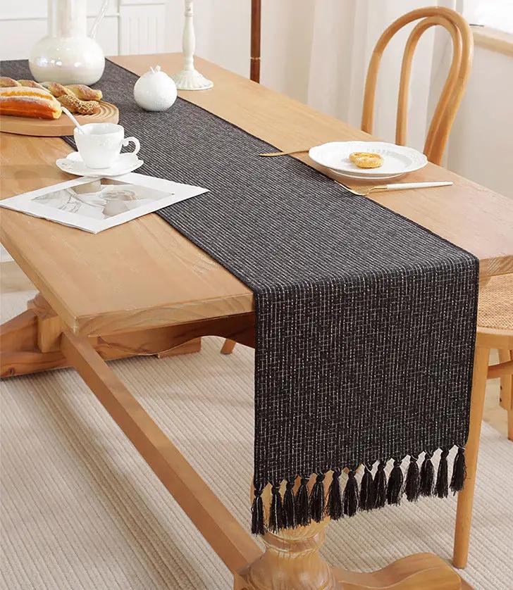 Modern Tassel Dining Table Runner 33x228cm Home & Living Table Runners