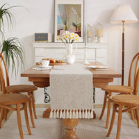 Modern Tassel Dining Table Runner 33x228cm Home & Living Table Runners