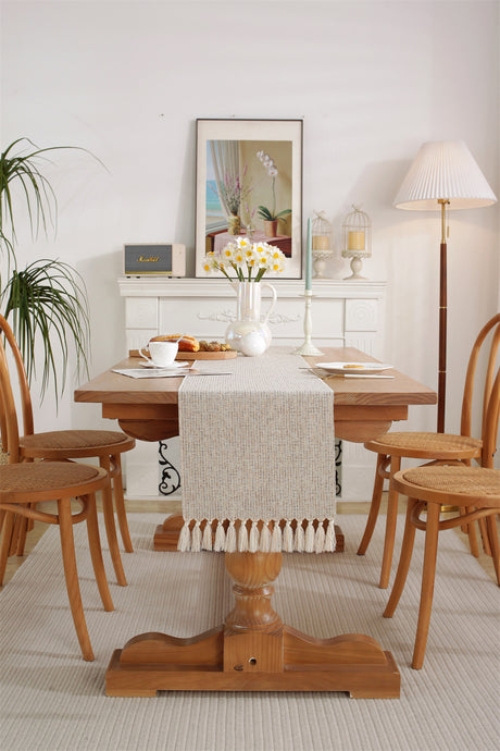 Modern Tassel Dining Table Runner 33x228cm Home & Living Table Runners