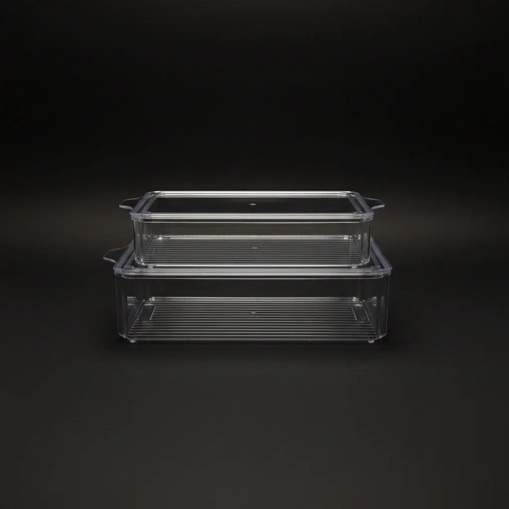 Acrylic Fridge Storage Containers Set of 2 Kitchen & Dining Food Storage Containers