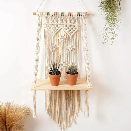Nordic Hanging Plant Shelf Storage Rack Home & Living Floating Wall Shelves & Ledges