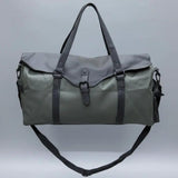 Leather-Look Duffle Bag with Shoe Compartment Outdoor & Sports Gym Duffel Bags