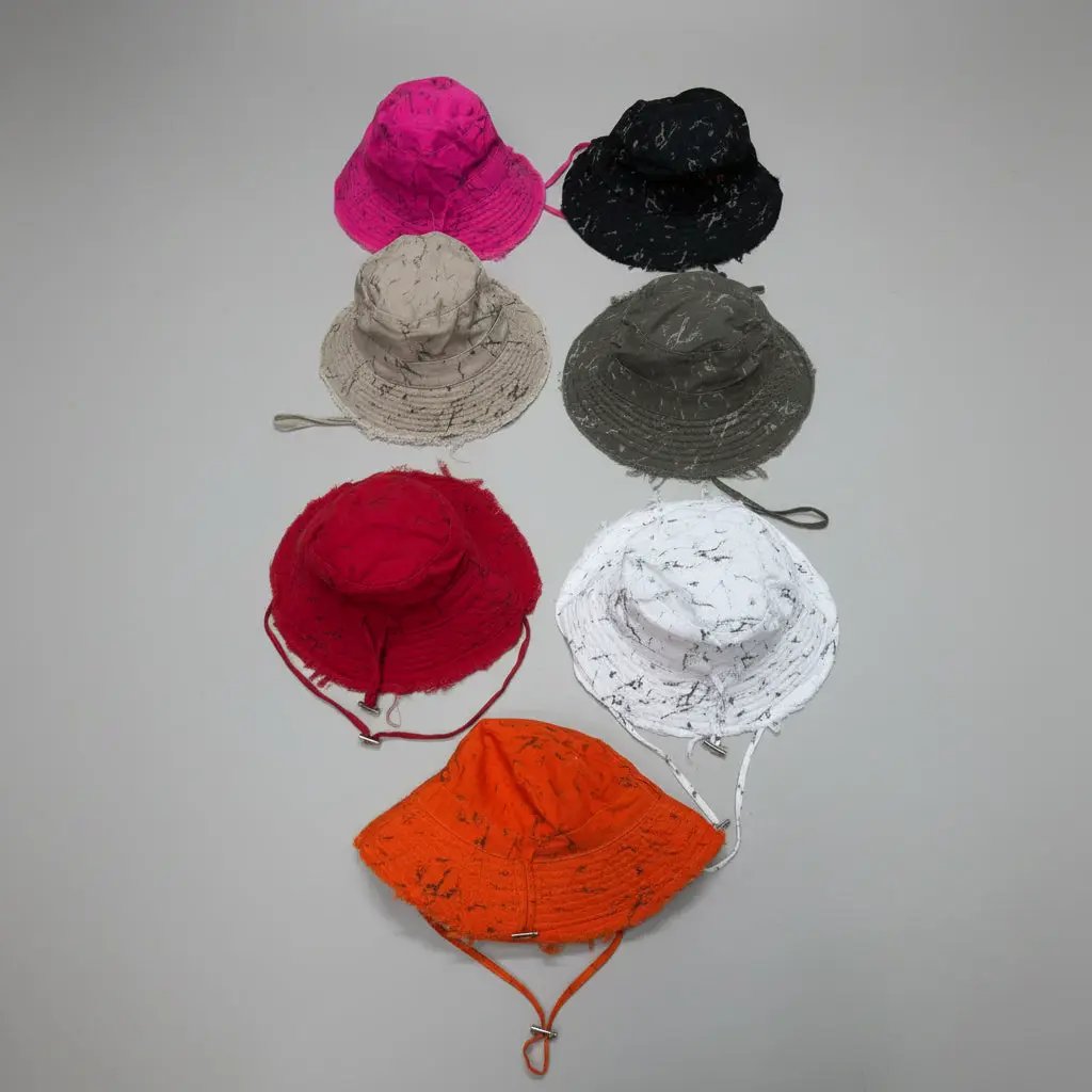 Denim Distressed Bucket Hat Clothing & Accessories Bucket Hats