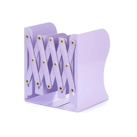 Expandable Metallic Bookshelf with Magnetic Pen Holder Home & Living Rack Bookcases & Shelves