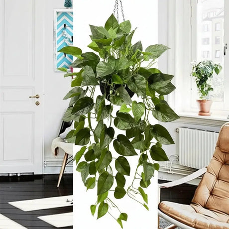 Artificial Hanging Plant With Vase Home Decor Artificial Non-Flowering Plants