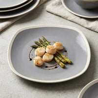 Ceramic Square Coloured Plates Set of 6 Kitchenware Plates