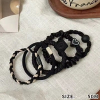 5pcs Baby Girls Bow Tie Hair Bands Hair Accessories Ponytail Holders