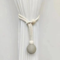 Wood Ball Curtain Tiebacks (Pair) Curtain Accessories Curtain Tiebacks