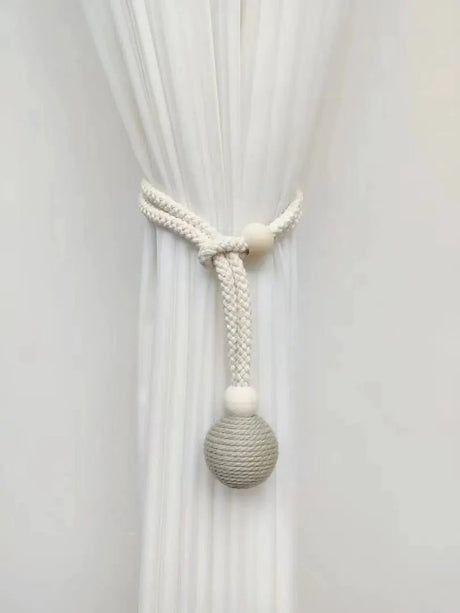 Wood Ball Curtain Tiebacks (Pair) Curtain Accessories Curtain Tiebacks