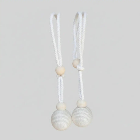 Wood Ball Curtain Tiebacks (Pair) Curtain Accessories Curtain Tiebacks