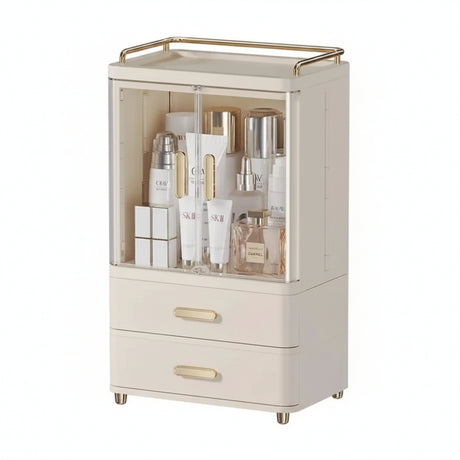 Acrylic Double Door Cosmetic Storage Cabinet Storage & Organisation Makeup Vanities