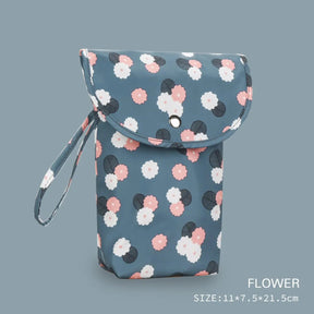 Waterproof Floral Diaper Pouch Baby Accessories Diaper Bag Organizers