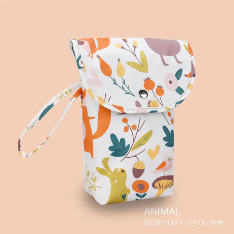 Waterproof Floral Diaper Pouch Baby Accessories Diaper Bag Organizers