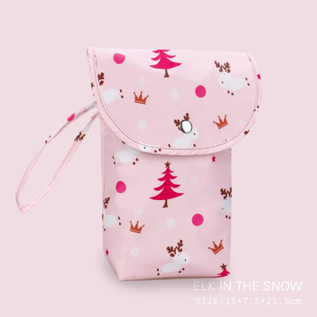 Waterproof Floral Diaper Pouch Baby Accessories Diaper Bag Organizers