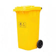 Yellow Dustbin with Wheels Home & Outdoor Trash Cans