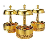 8L Round Hanging Chafing Dish Buffet Food Warmer Kitchen & Dining Chafing Dishes