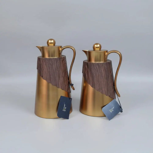 Forever Gold Luxury Thermal Flask Set 2-Piece 1L & 1.3L Drinkware Thermoses