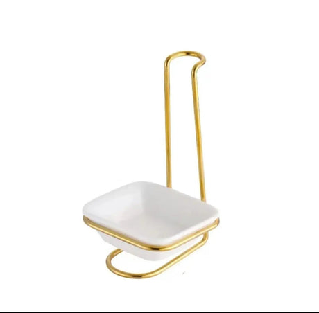 Stainless Steel Upright Soup Ladle & Spoon Rest Holder Kitchen & Dining Spoon Rests