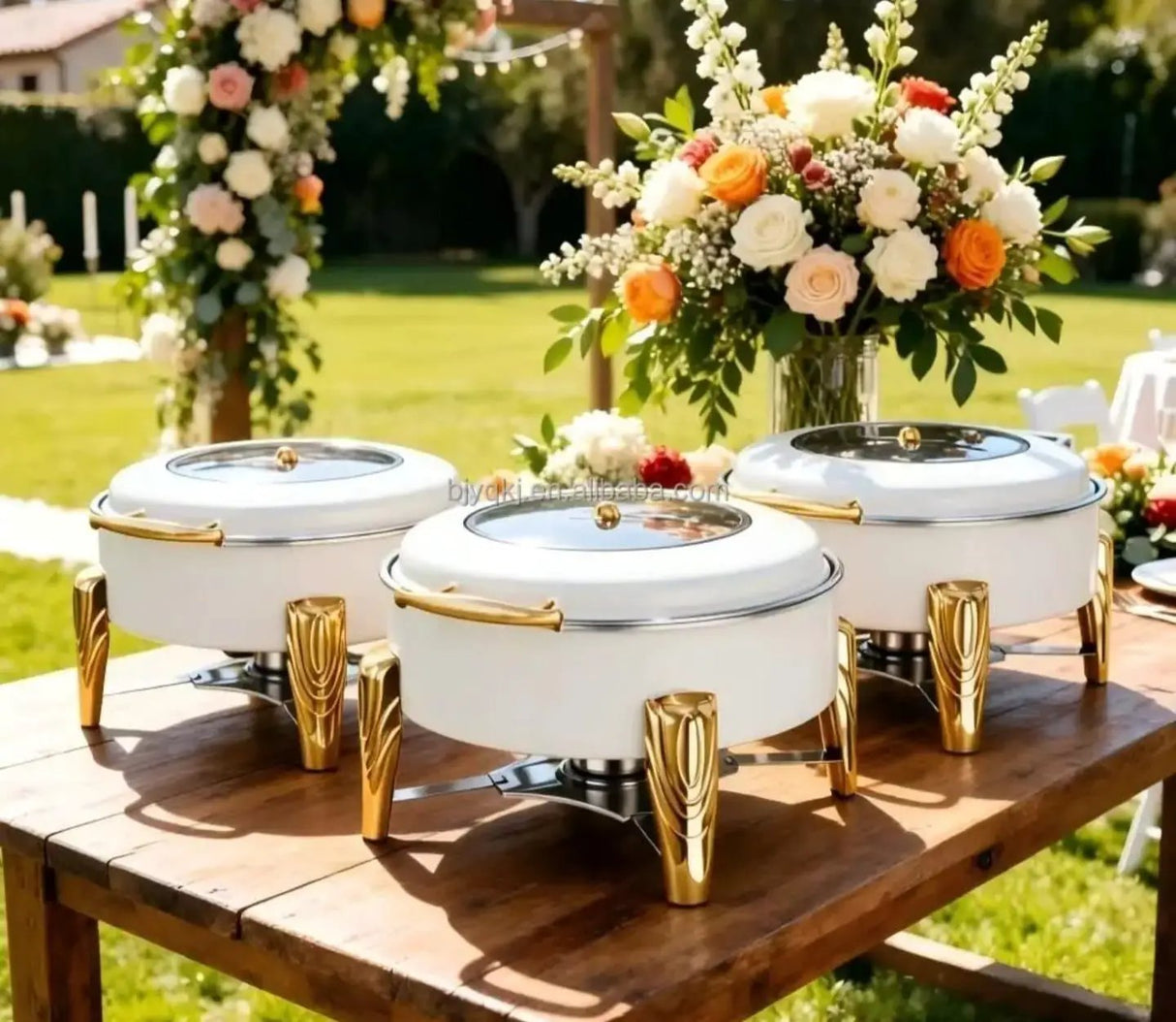 6L Square Hydraulic Stainless Steel Chafing Dish Buffet Kitchen & Dining Chafing Dishes