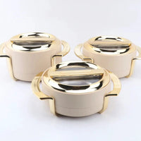 3-Piece Insulated Food Warmer Set with Clear Window & Handles Kitchen & Dining Thermoses