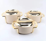 3-Piece Insulated Food Warmer Set with Clear Window & Handles Kitchen & Dining Thermoses