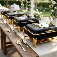 Round Hydraulic Stainless Steel Chafing Dish Buffet Kitchen & Dining Chafing Dishes
