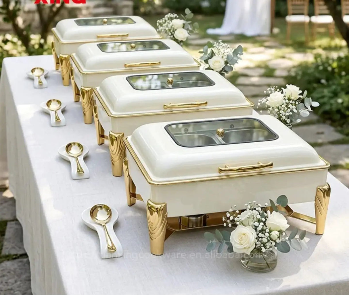 9L Round Hydraulic Stainless Steel Chafing Dish Buffet Kitchen & Dining Chafing Dishes