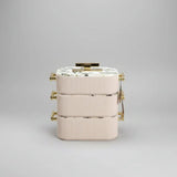 3-Piece Premium Ribbed Marble & Gold Insulated Food Warmer Set Kitchen & Dining Food Warmers