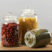 Clear Acrylic Storage Jars with Airtight Knob Lids Kitchen & Dining Food Storage Containers