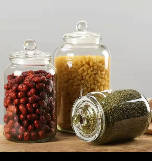Clear Acrylic Storage Jars with Airtight Knob Lids Kitchen & Dining Food Storage Containers