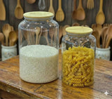 Clear Acrylic Storage Jars with Bamboo Lids Kitchen & Dining Food Storage Containers