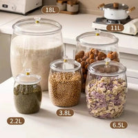 5-Piece Acrylic Storage Canister Set with Crystal Knobs Kitchen & Dining Food Storage Containers