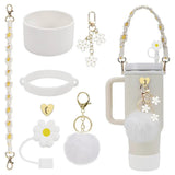 5-Piece Stanley Cup Accessories Set with Pompom & Pearl Kitchen & Dining Drink Sleeves
