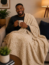 Luxury Textured Fleece Blanket 200x230cm Home & Living Throw Blankets