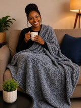 Luxury Textured Fleece Blanket 200x230cm Home & Living Throw Blankets
