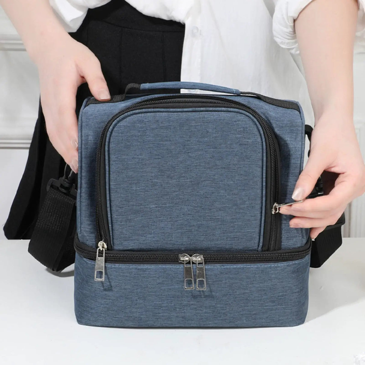 Double Compartment Insulated Lunch Bag Lunch Bag Lunch Bags