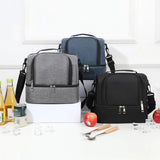 Double Compartment Insulated Lunch Bag Lunch Bag Lunch Bags