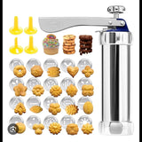 Stainless Steel Cookie & Biscuit Maker 24-Pattern Baking Tools Cookie Presses