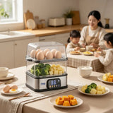 2-Layer Electric Egg & Food Steamer Kitchen Appliances Food Steamers