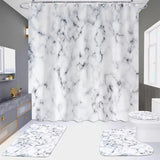4-Piece Marble Effect Bathroom Set Bathroom Bathroom Accessory Sets