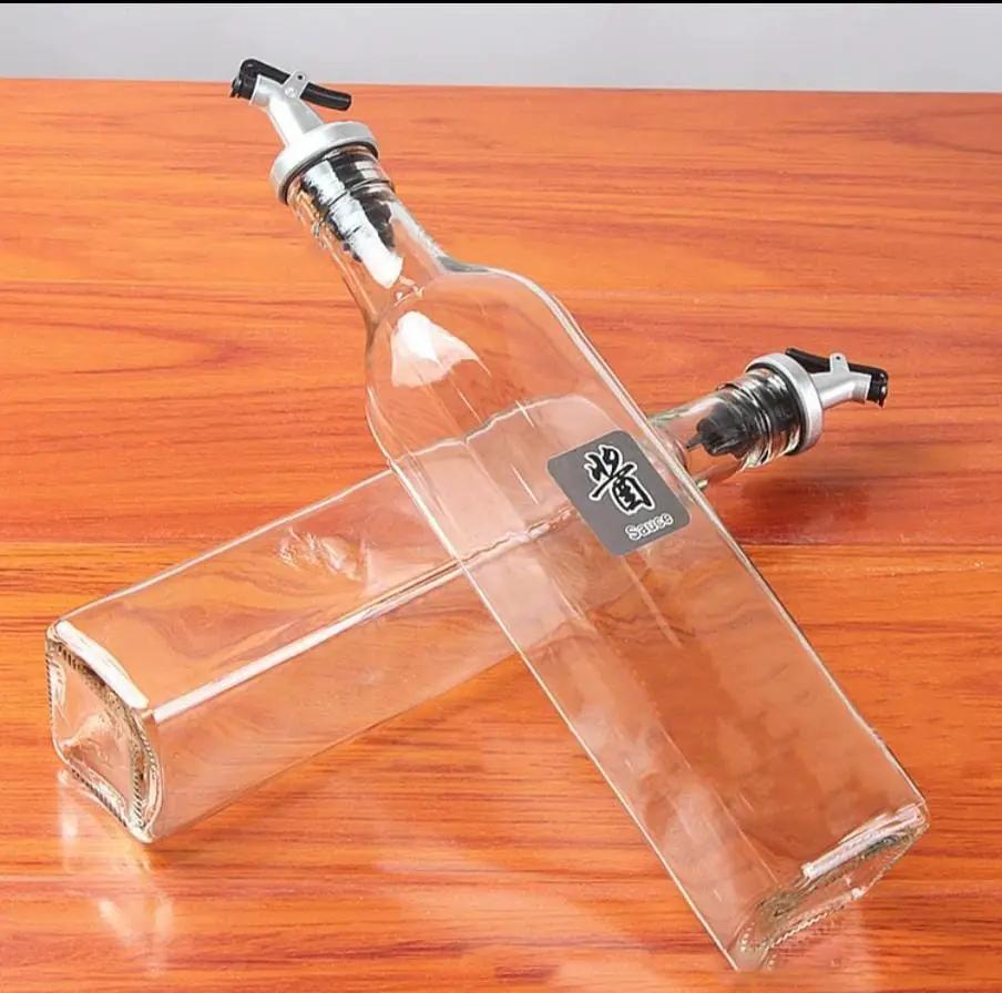 5-Piece Glass Oil & Spice Jar Set Kitchen Storage Food Storage Containers