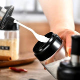 3-Piece Glass Spice Jar Set Kitchen Storage Food Storage Containers