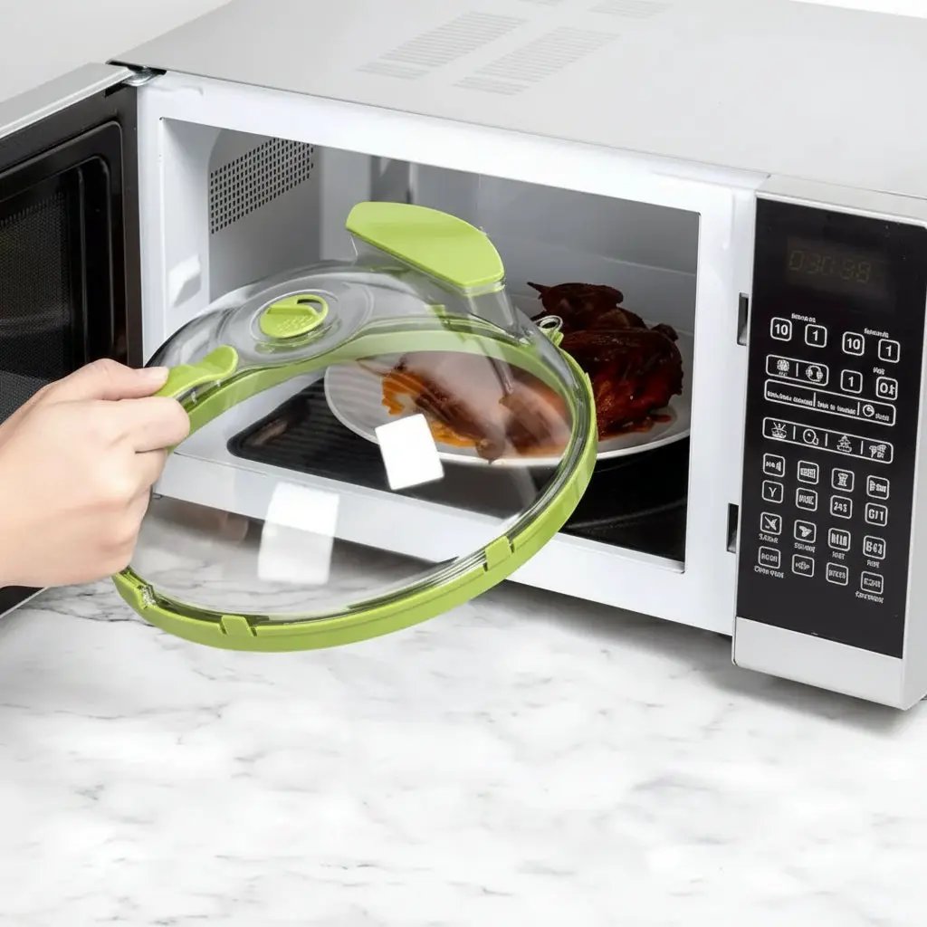 Microwave Splatter Cover with Vent & Handle Kitchenware Splatter Covers