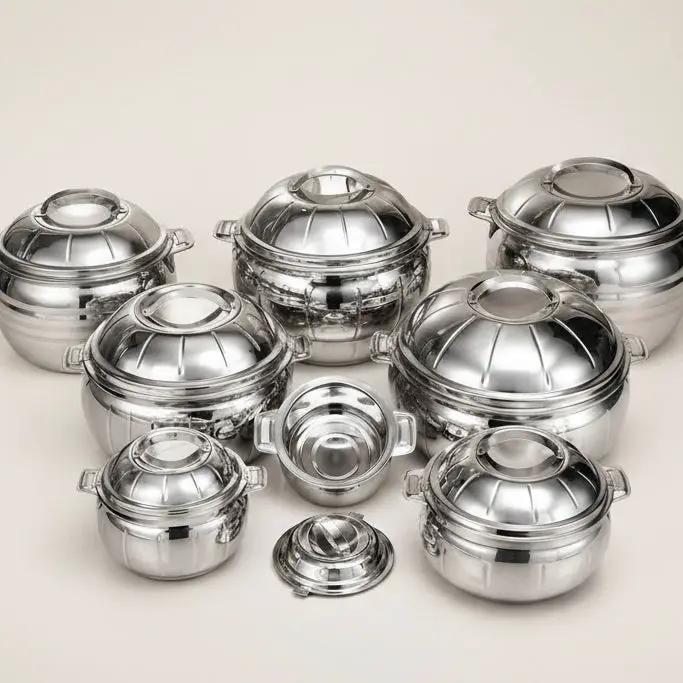 6-Piece Stainless Steel Insulated Hotpot Set Kitchenware Tureens