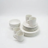 24-Piece White Ceramic Dinner Set Kitchenware Dinnerware Sets